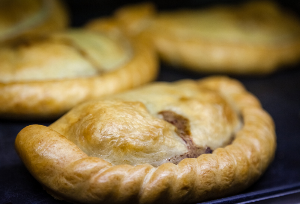 Close up of a traditional Cornish Pasty