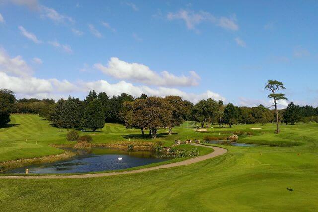 A view of Tehidy Park Golf Club in Camborne, Cornwall.