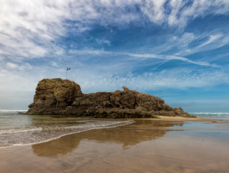 A photograph of Chapel Rock Perranporth Cornwall