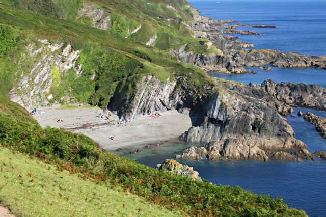 Photograph of Lansallos Cove in Cornwall