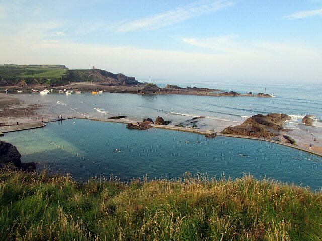 A photograph of Bude sea pool at Summerleaze beach