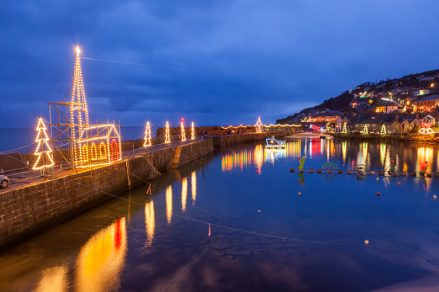 Mousehole Christmas lights.