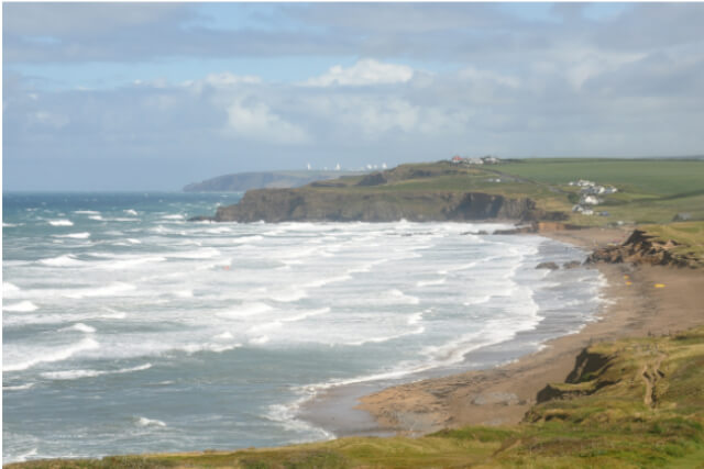 widemouth bay bude cornwall view from south