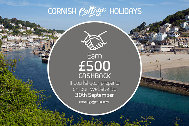 £500 cashback from Cornish Cottage Holidays.