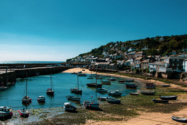 Mousehole Harbour in Cornwall, England