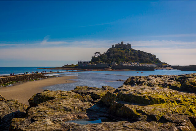 View of St Michael's Mount in Marazion, Penzance