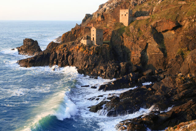 Famous landmarks in Cornwall: Botallack Mines, St Just.