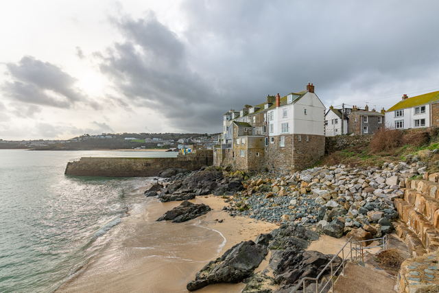 Bamaluz beach in Cornwall.