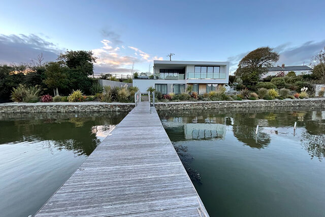 Ancarva holiday let - view from the pontoon.