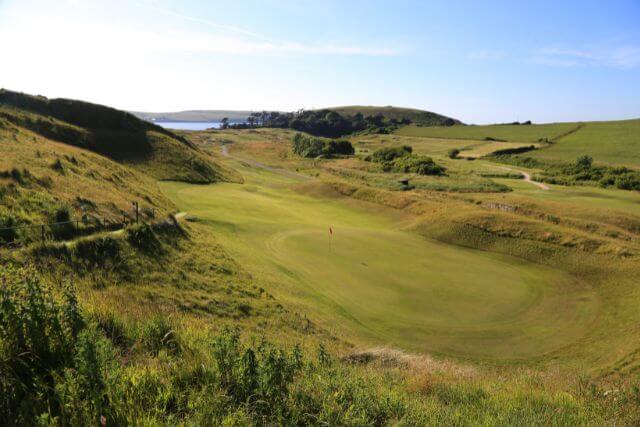 A view of St Enodoc Golf Club course in Rock, Cornwall.