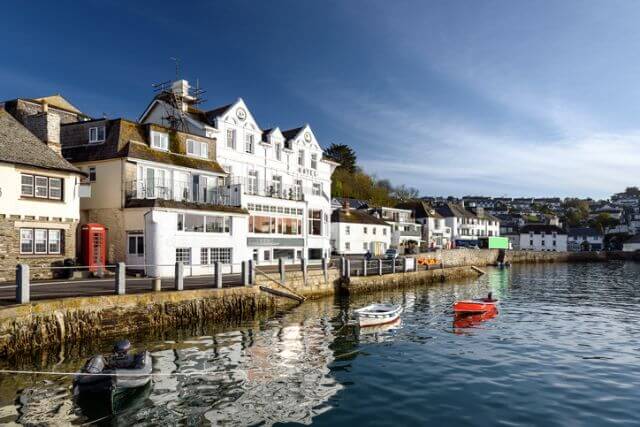 Falmouth waterfront in Cornwall.