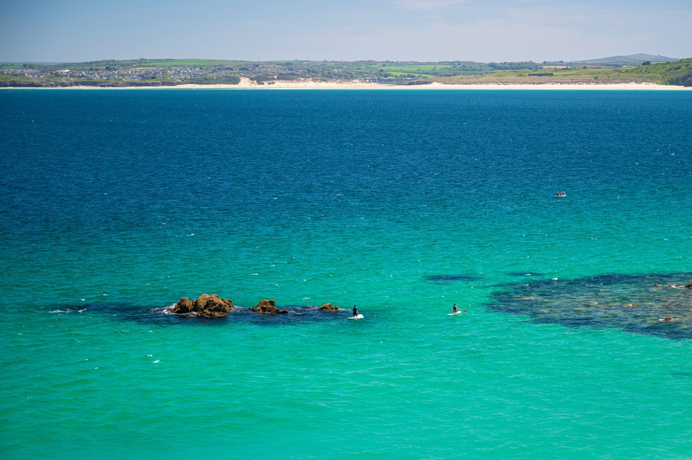 paddleboarding in Cornwall, St Ives