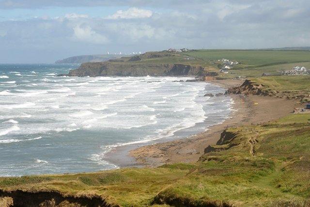 View of Widemouth Bay, Bude, Cornwall