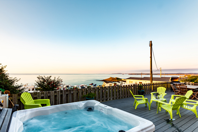 View from the Hot Tub at Boscarne, St Ives