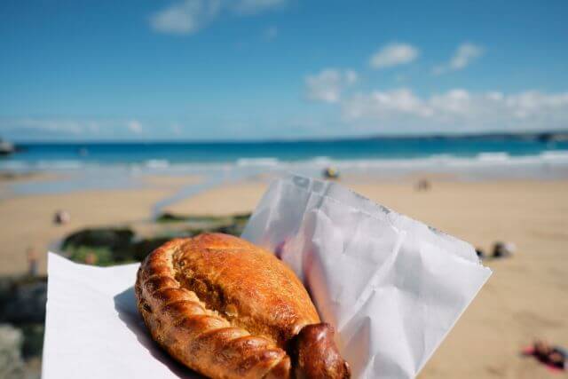 Cornish Pasty at the beach